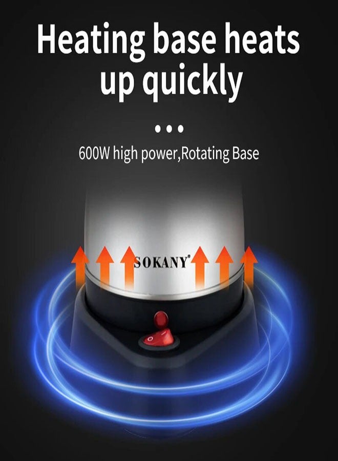 Sokany Stainless Steel Portable Waterproof Electric Turkish and Greek Coffee Maker, Home Water Boiler, 500ml, SK-214 (Multiple Colors), Stainless Steel