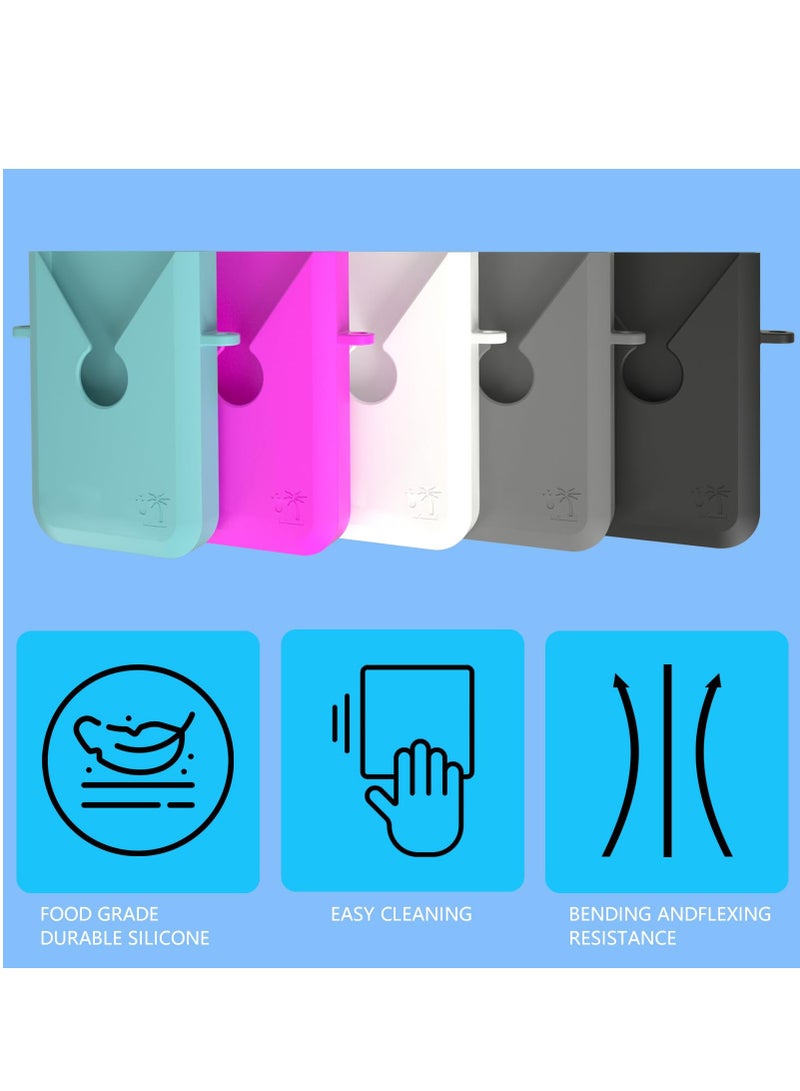 KASTWAVE Soft Rubber Phone Holder Decoration for Beach Tote Bag Rubber Bracket Mobile Phone Holder Ornament Accessories Compatible with Bogg Bags(Black+ Pink) - Image 5