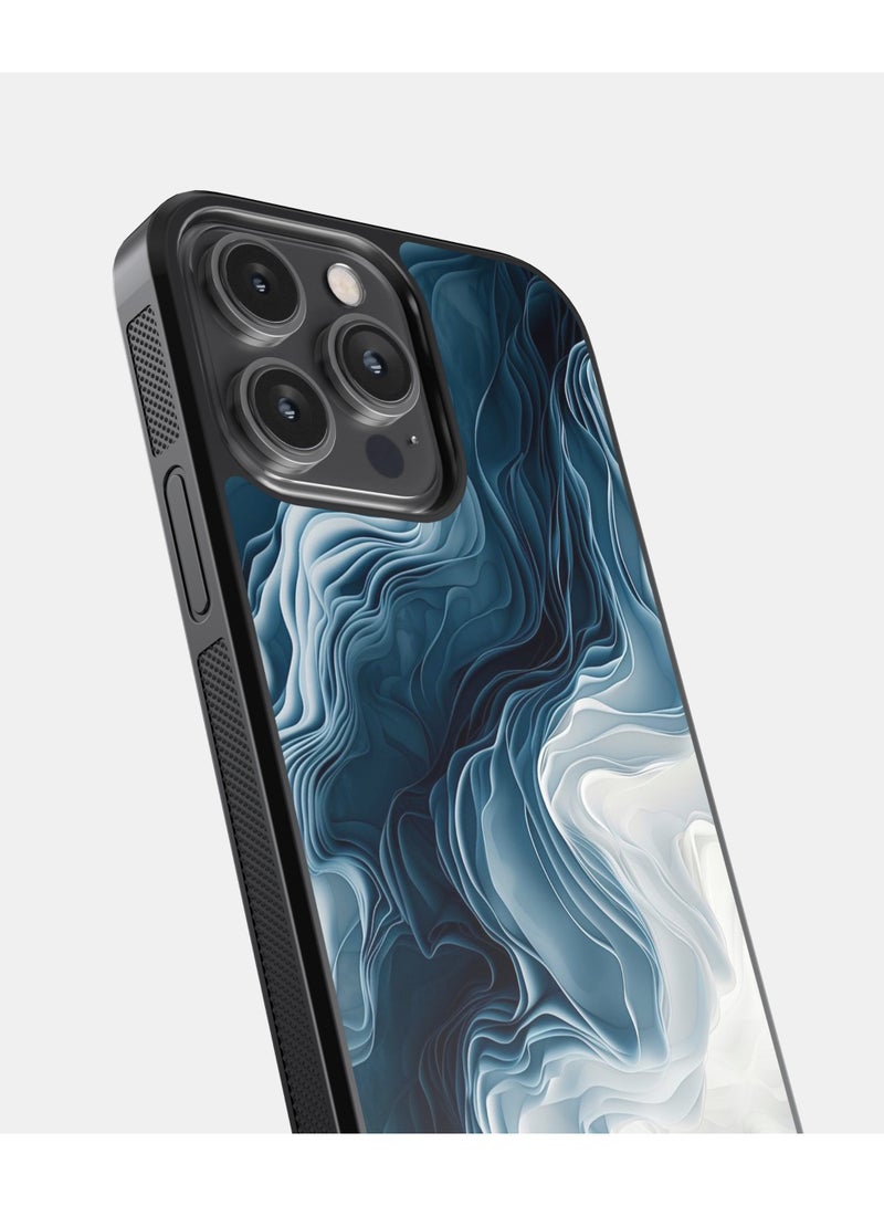 iPhone 15 Pro Max Case – Midnight Frost Wave Style Case | Lightweight, Protective, with Anti-Slip Dotted Sides. - Image 3
