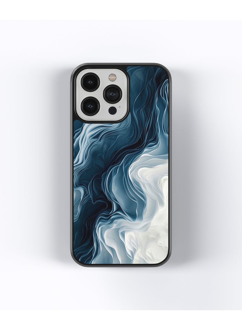 iPhone 15 Pro Max Case – Midnight Frost Wave Style Case | Lightweight, Protective, with Anti-Slip Dotted Sides. - Image 1