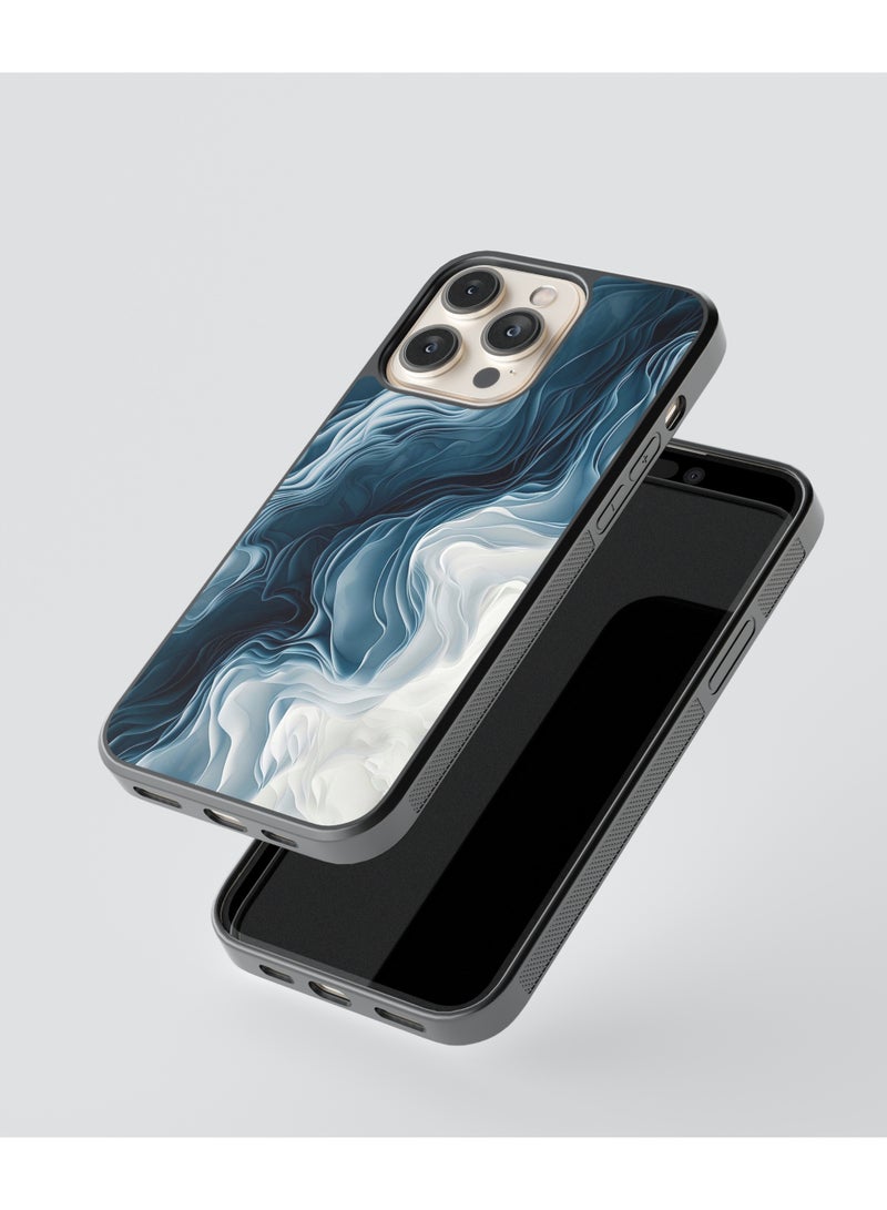 iPhone 15 Pro Max Case – Midnight Frost Wave Style Case | Lightweight, Protective, with Anti-Slip Dotted Sides. - Image 5