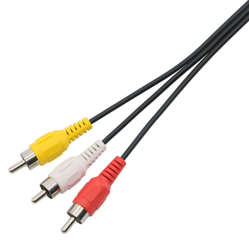 PASOW 3 RCA Cable Audio Video Composite Male to Male DVD Cable (60 Feet) - Image 2