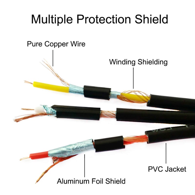 PASOW 3 RCA Cable Audio Video Composite Male to Male DVD Cable (60 Feet) - Image 5