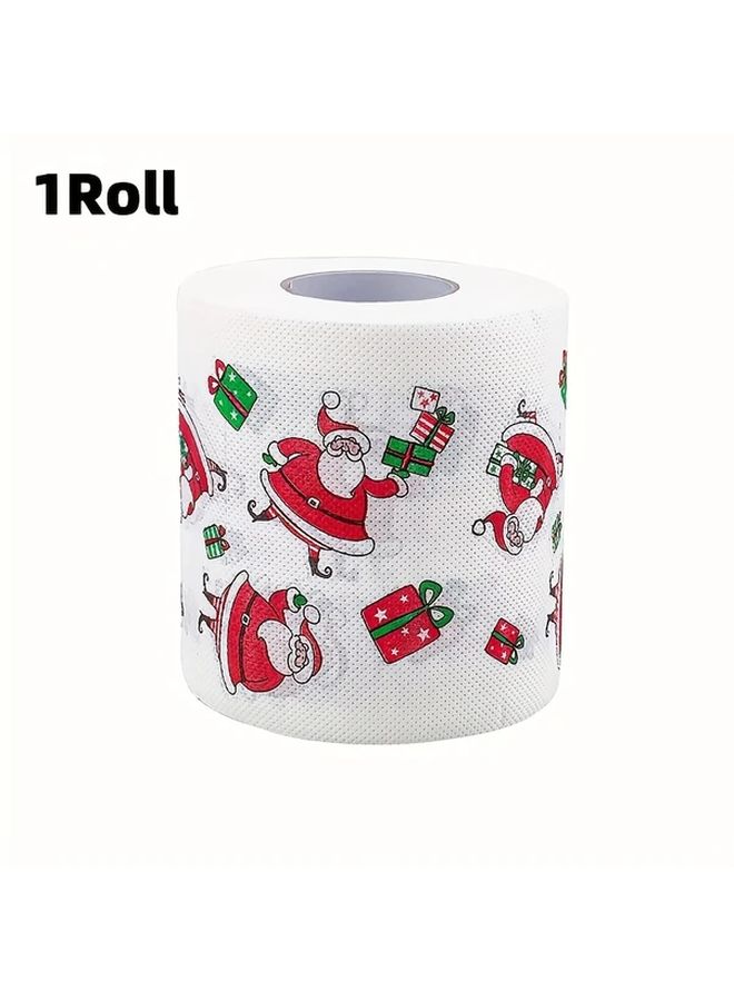 ورق تواليت سانتا كلوز بعيد الميلاد لتزيين الحمام في احتفالات العطلات - Image 1