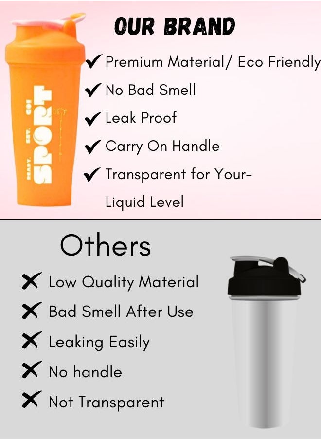 Prime by javaudan Protein Shaker Bottle Portable Supplement Mixer Cup with Powder Storage for Running Cycling Fitness  - Image 4