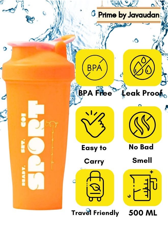 Prime by javaudan Protein Shaker Bottle Portable Supplement Mixer Cup with Powder Storage for Running Cycling Fitness  - Image 2