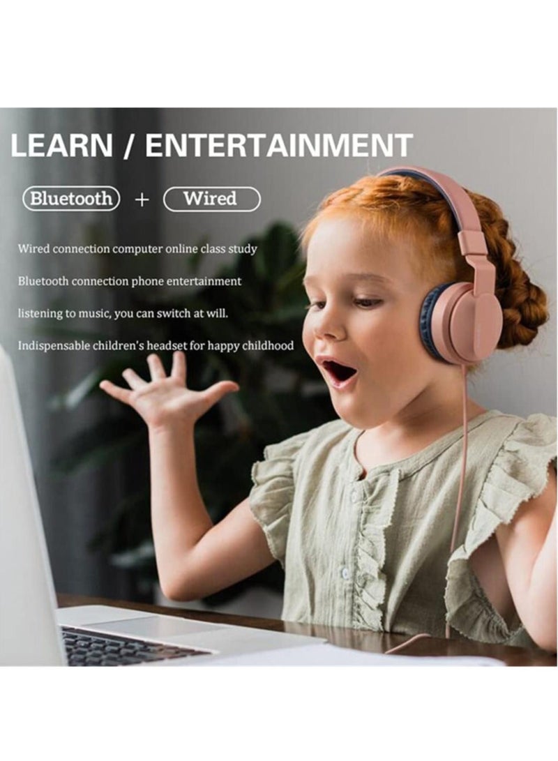 fingertime BOBO-1 Bluetooth Earbuds Bluetooth Headphones Over Ear Wireless Earphones Kids Headphones Soft Earmuffs & Lightweight for Long Time Wearing (Red) - Image 5