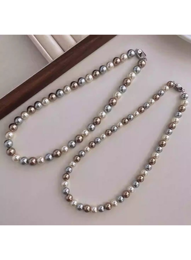 Ciara Imitation seawater Tahiti mixed color pearl necklace - Image 1