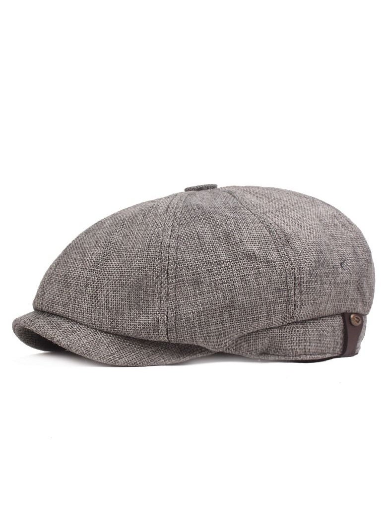 Loquat Literary And Artistic Youth Beret Dark Grey 