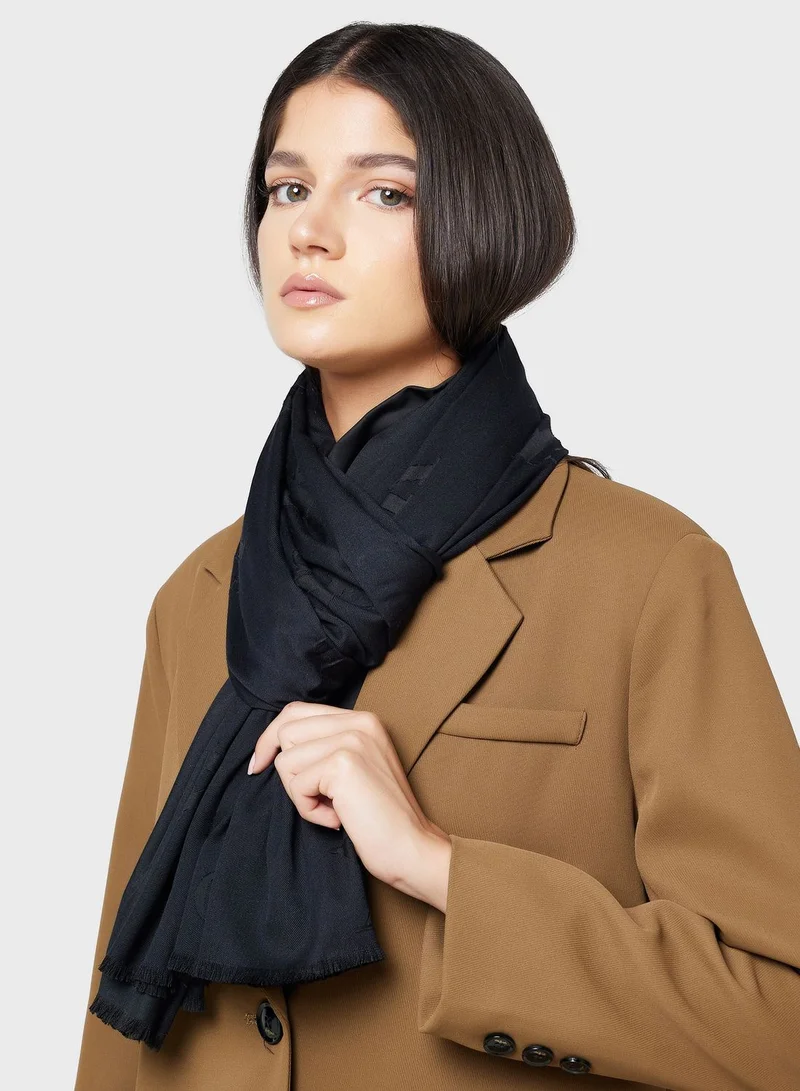 Calvin Klein Jeans Logo Detailed Scarf