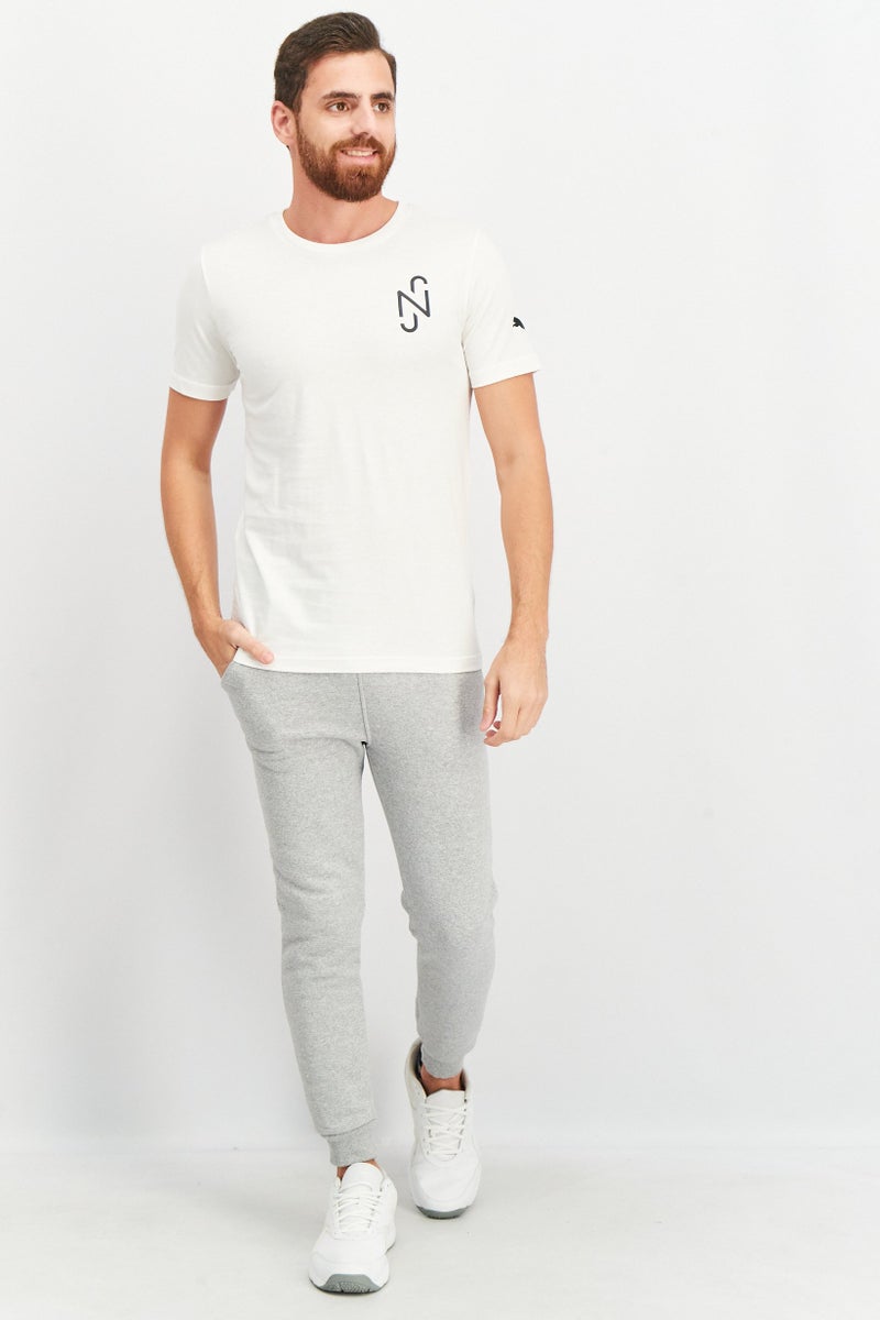 PUMA Men Sportswear Fit Short Sleeve Graphic Print T-Shirt, White - Image 3