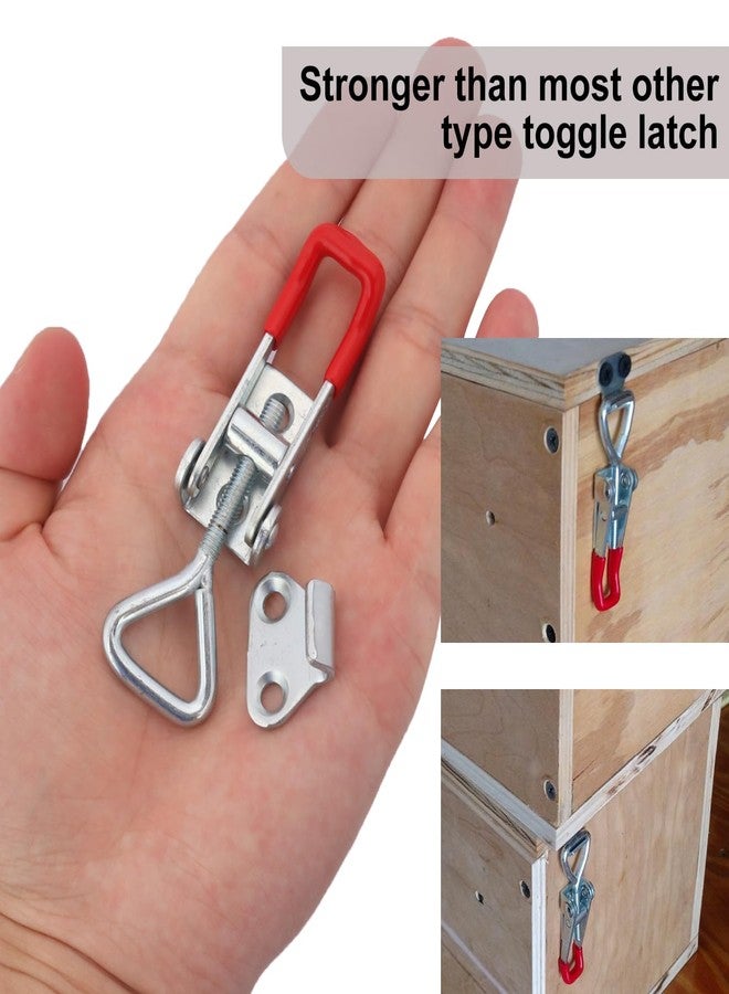 GENHAKON 25 Pack Toggle Latch Clamp, 4001 Duty U-hook Latches Clamp for Wood Boxes and Woodworking Craft, Draw Latch, Toggle Clamps, Adjustable Clamp with 330lbs Holding Capacity - Image 4