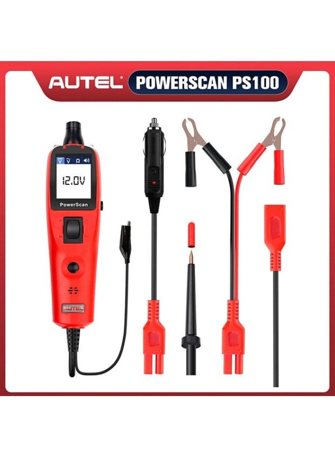 Autel Autel PowerScan PS100 Automotive Power Probe Circuit Tester, Universal 12V 24V Automotive Power Circuit Probe Kit with 20ft Extension Cable, AC/DC/Continuity/Probe/Signal Test, Activate Component Electrical System Tool  - Image 1