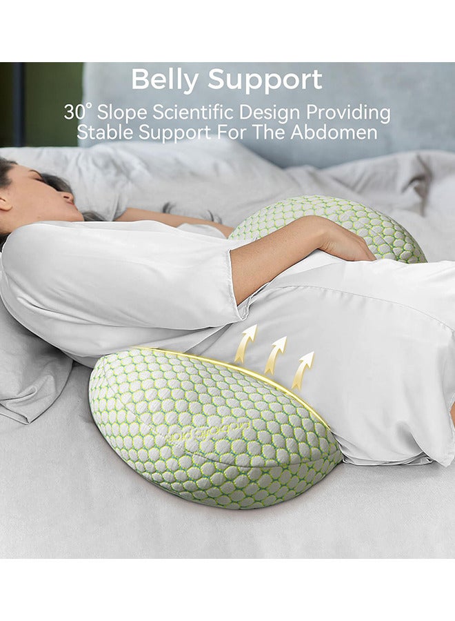 Maternity Pillows, Detachable and Adjustable Double-Sided Support for Pregnant Women Back, Belly, Stomach  - Image 4