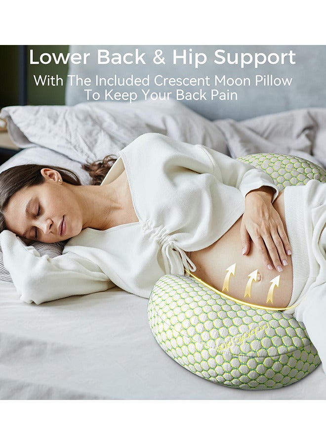 Maternity Pillows, Detachable and Adjustable Double-Sided Support for Pregnant Women Back, Belly, Stomach  - Image 3