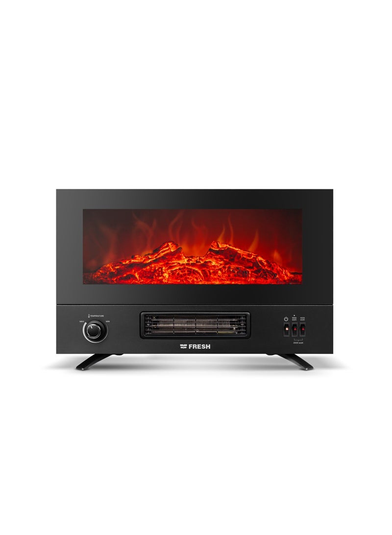 فريش سخان فريش فاير تي في 2000 وات لون أسود
