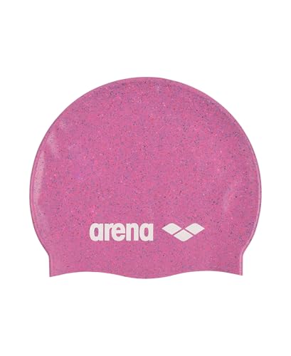 Arena Classic Unisex Recycled Silicone Swim Cap for Women and Men Intensive Training and Racing Comfortable Long Hair Swimming Hat PinkMulti - Image 1