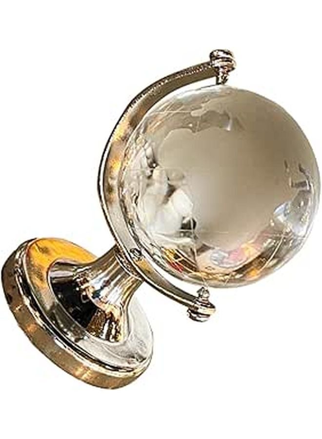 High Borosilicate Glass Crystal Geographic Globe Model Desktop Decor Office Home Educational Display Gift - Image 1