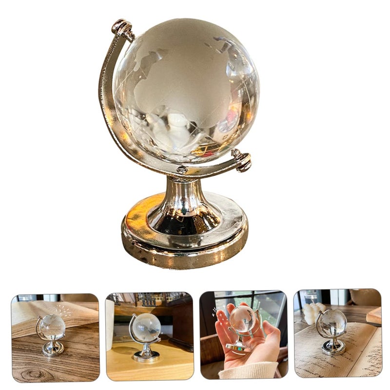 High Borosilicate Glass Crystal Geographic Globe Model Desktop Decor Office Home Educational Display Gift - Image 4