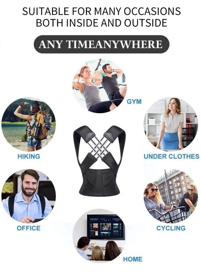 Captaintech Back Brace and Posture Corrector Back Straightener Belt Back Support Helps Hunchback Correction and Relieve Shoulder Neck Back Pain - Image 5