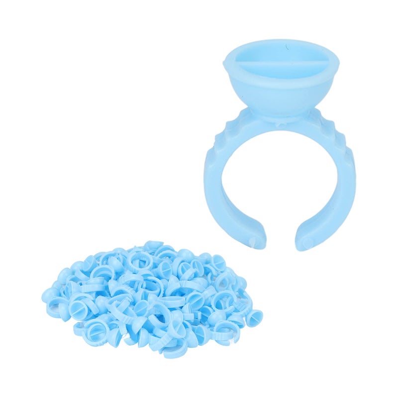 100pcs Flower Glue Rings Disposable Eyelash Lashes Extension Glue Cups Supplies Holder for Eyelash Extensions - Image 3