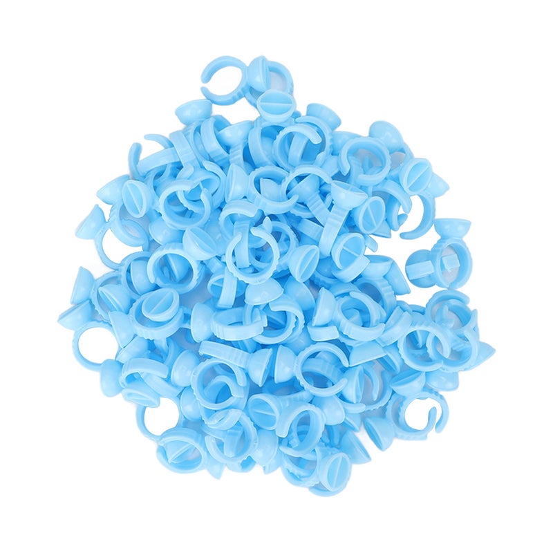 100pcs Flower Glue Rings Disposable Eyelash Lashes Extension Glue Cups Supplies Holder for Eyelash Extensions - Image 1