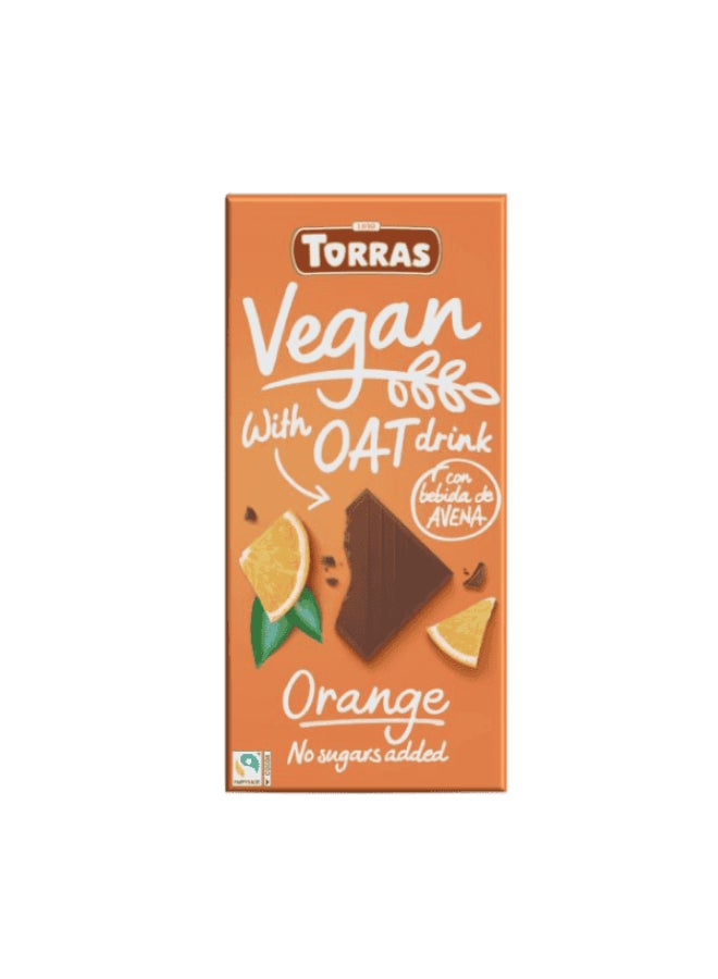 Torras Vegan Chocolate With Oat Extract And Orange - 100g