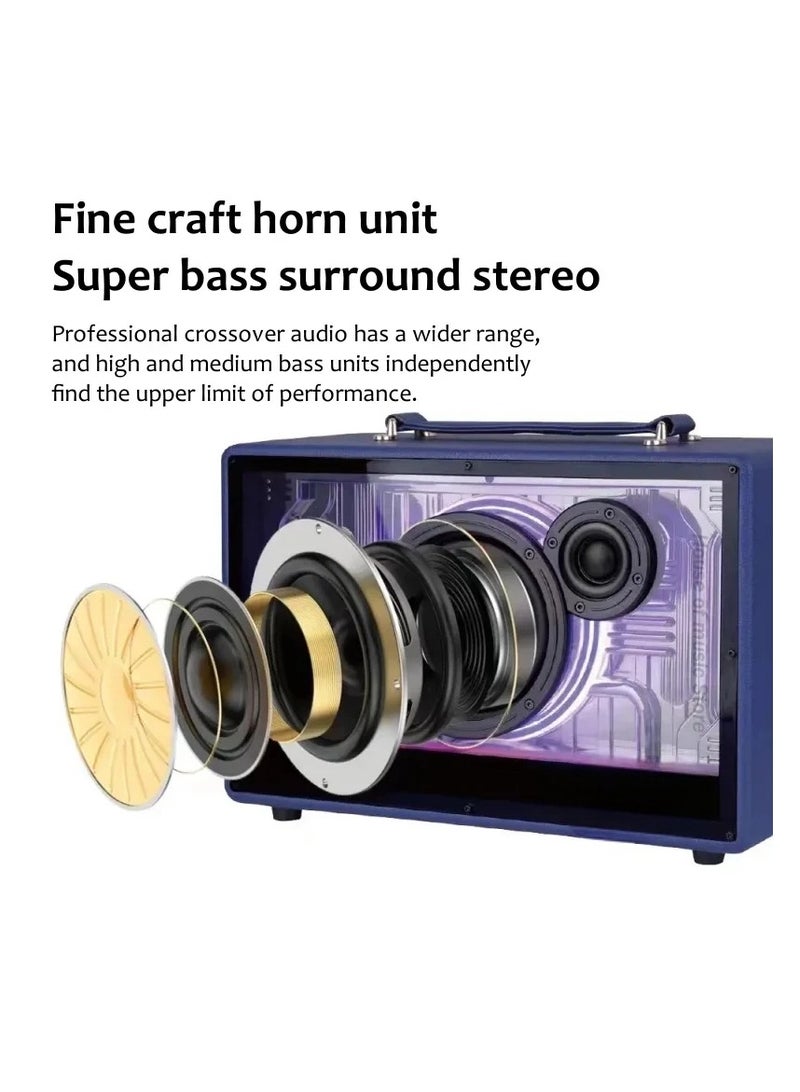 Bluetooth Karaoke Machine for Adults & Kids with Two Wireless Microphones, Portable Speaker with LED Party Lights, Rechargeable Battery, Compatible with Bluetooth Devices, Perfect for Parties & Events - Image 4