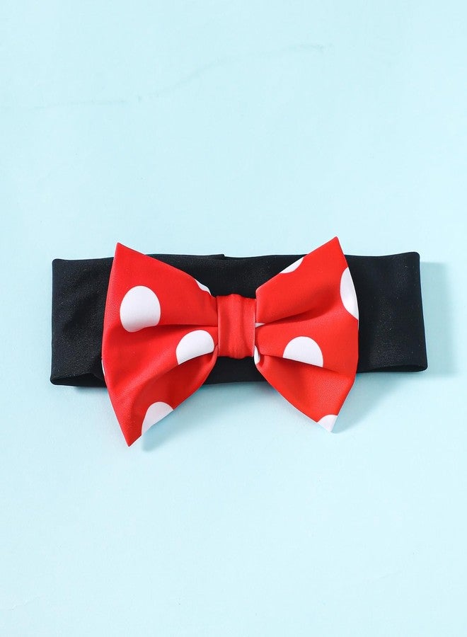 Magic Park 0M-3T Infant Girl Bikini Set Baby Vest Bathing Suit Toddler Girls 3 Piece Swimwear Beach Outfits with Headband (12-18 Months, Red Dot Black) - Image 5