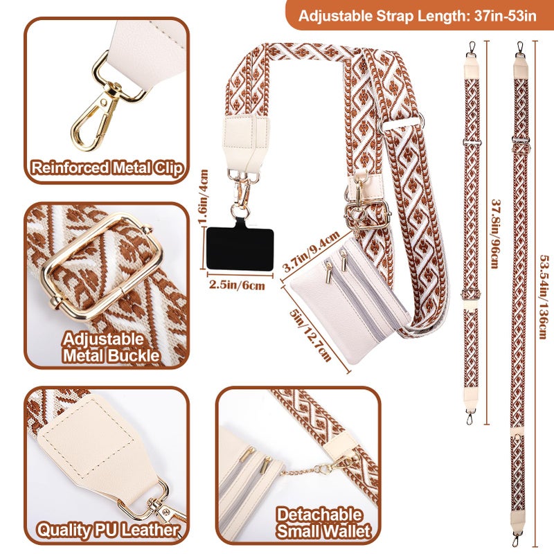 XANGNIER Clip and Go Strap for Phone with Wallet Crossbody, Phone Strap with Zippered Wallet, Adjustable Anti Theft Cellphone Lanyard for Women, Cellphone Chain Accessories,Multicolor 2 - Image 4