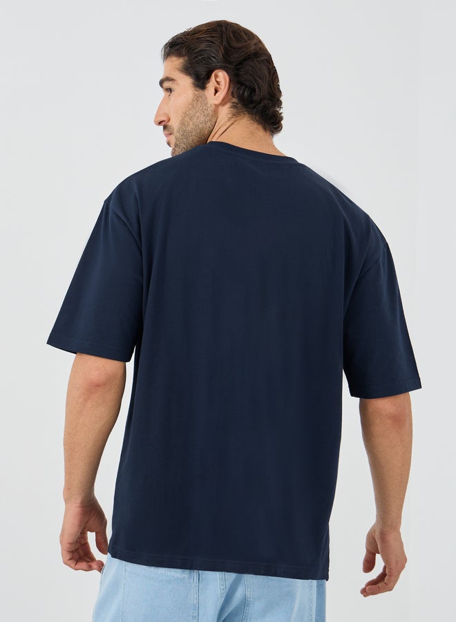 Styli Styli Slogan Print Crew Neck Oversized T-Shirt  - Image 4