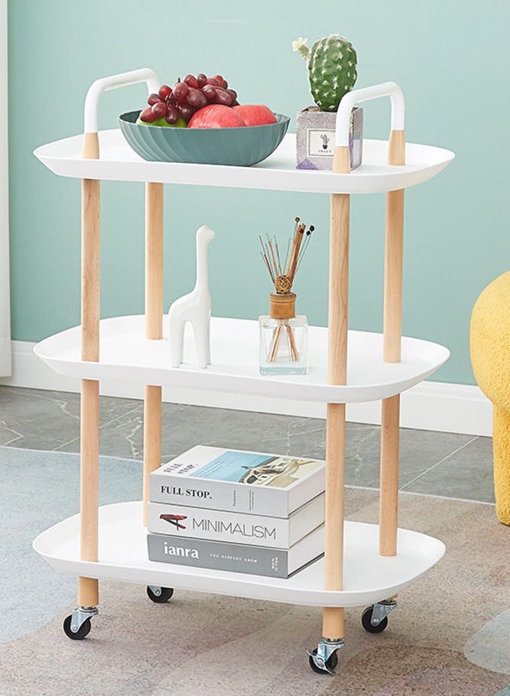  CityRiya-Long متعددة الوظائف عربة مع عجلات عربة التخزين القابلة للإزالة 3 طبقة تخزين الرف ، مطبخ ، مكتب ، غرفة المعيشة ، المنزل تخزين الرف - Image 1