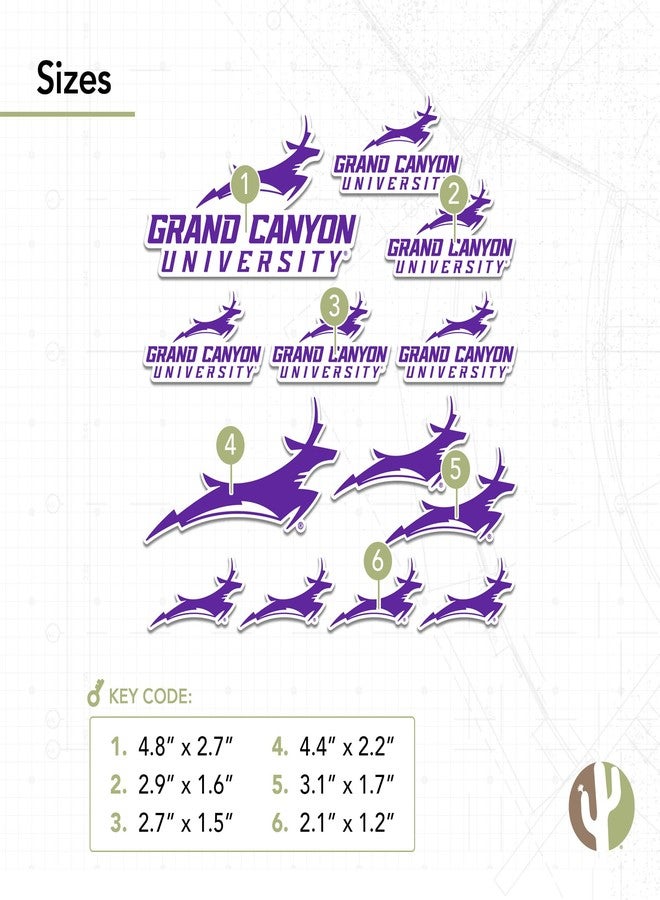 Desert Cactus Grand Canyon University Sticker Grand Canyon Antelopes Vinyl Decal Laptop Water Bottle Car Scrapbook Sheet (Type 1-3) - Image 3