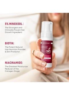 CARVENCHY 5% Minoxidil Foam for Hair Thinning and Hair Loss, Revivies And Restores Hair Follicles,Hair Growth Treatment for Women's Man Thicker and Fuller Hair,Easy-to-use Foam 2pcs  - Image 2