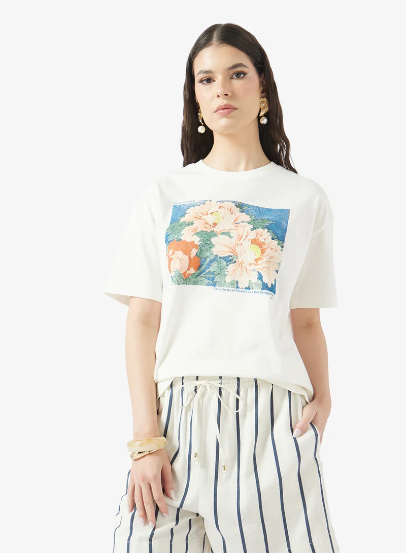 ريبلز مع نمشي Ladies Drop Shoulder T-shirt