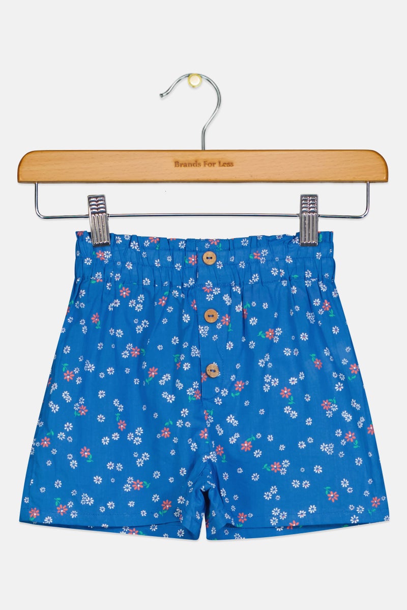 Hamleys Kids Girl Floral Pattern Basic Shorts, Multicolor - Image 3