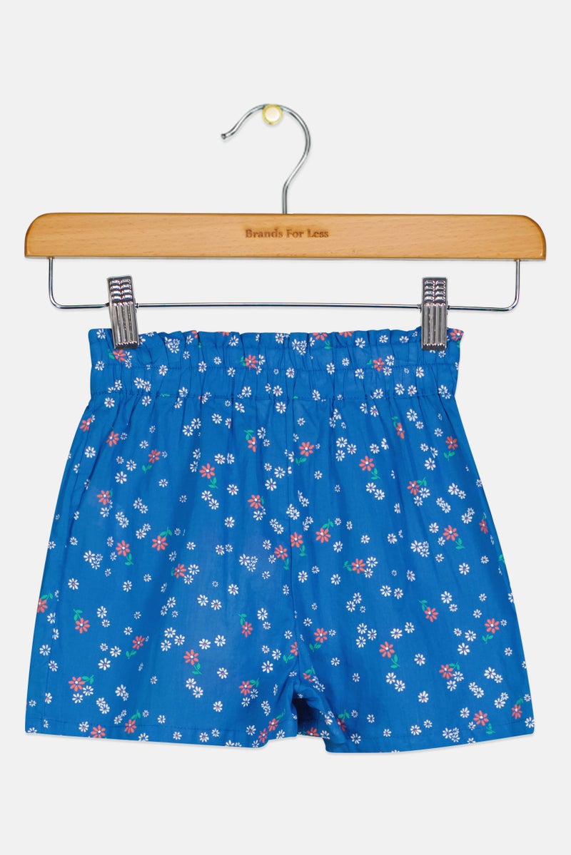 Hamleys Kids Girl Floral Pattern Basic Shorts, Multicolor - Image 2