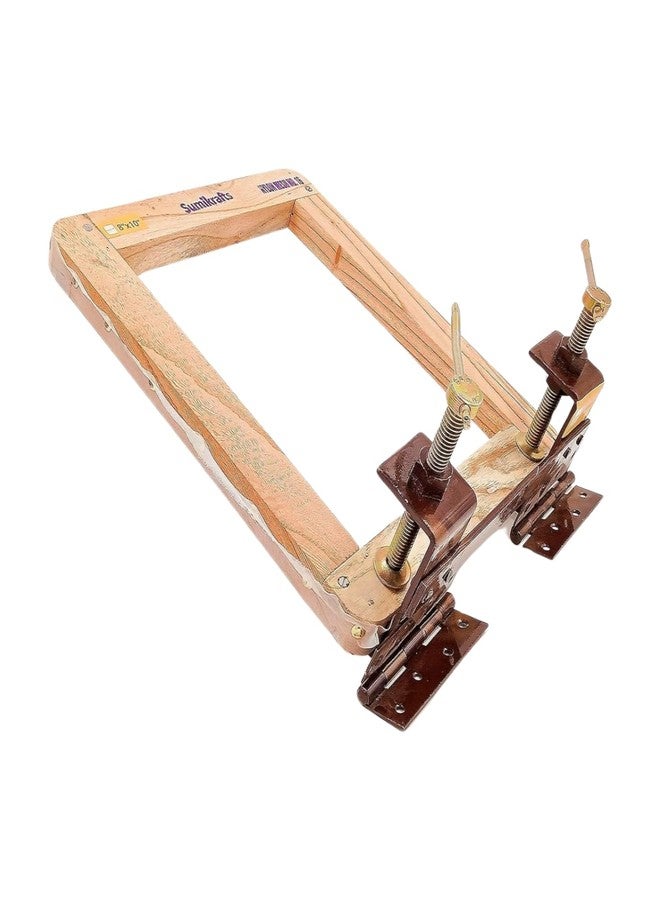 sumikrafts Screen Printing kit: Screen Printing Wooden Frame 8”x10 pre Stretched Nylon mesh no 16+PVC Ink Silver 250gm+Double Hinge Table clamp - Image 5