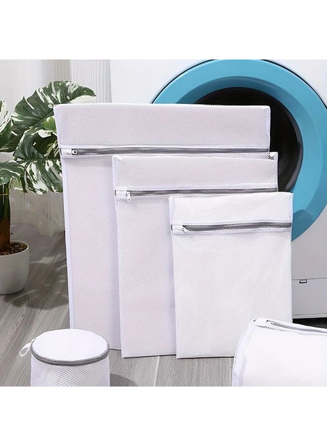 5 White Honeycomb Mesh Laundry Bags For Delicates Machine Wash Set - Image 2