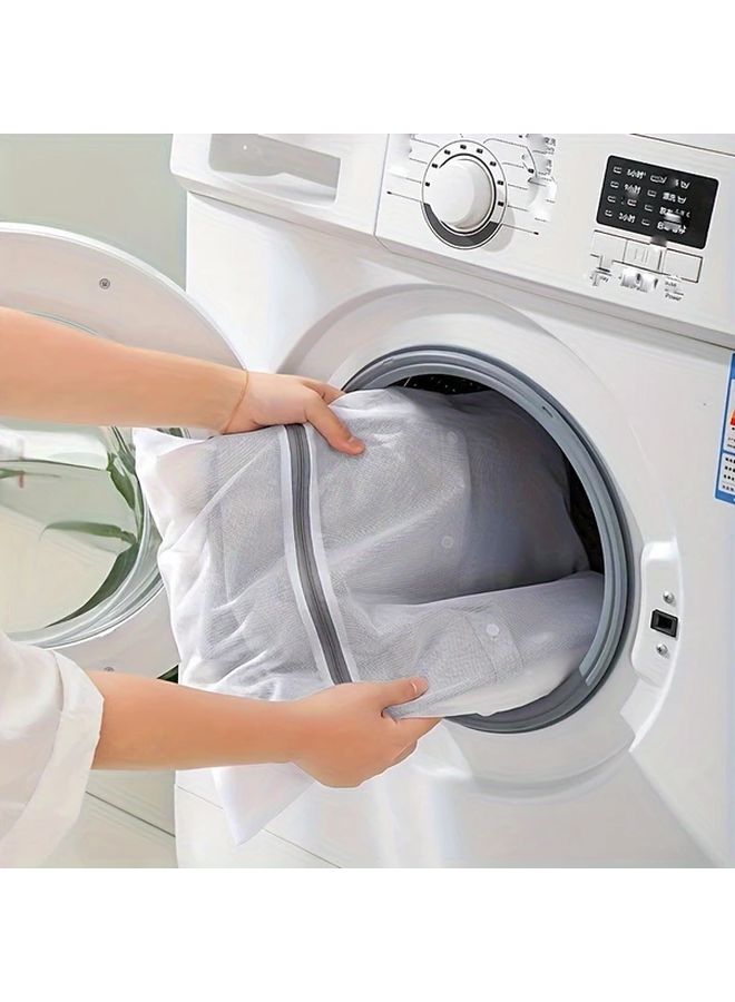 5 White Honeycomb Mesh Laundry Bags For Delicates Machine Wash Set - Image 5