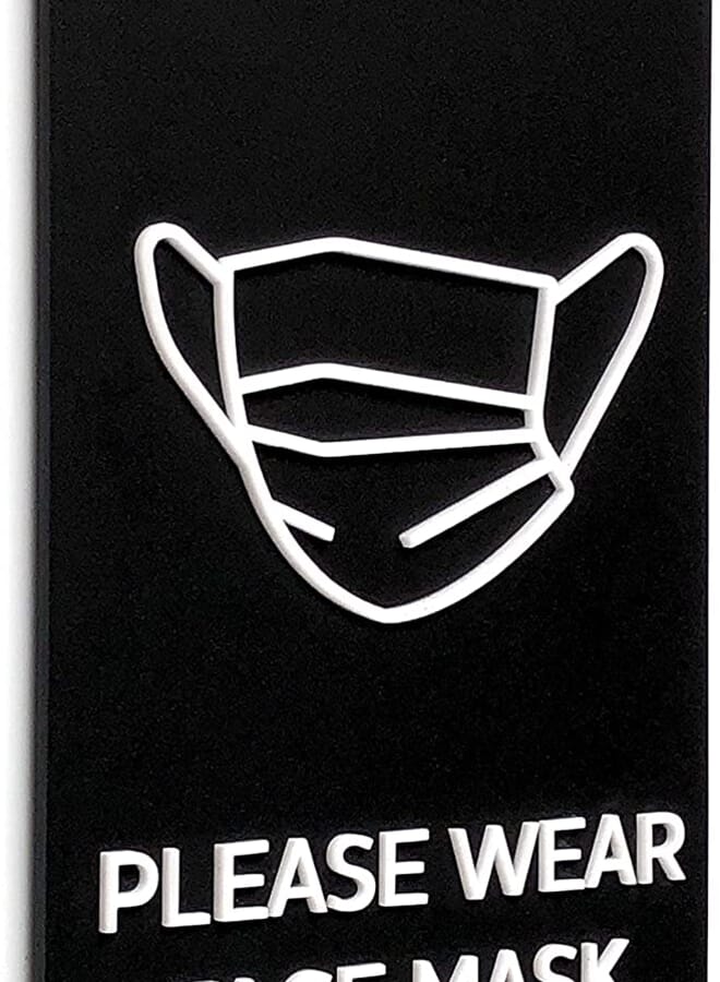 Kubik Letters Letters Face Mask Required Sign For Business