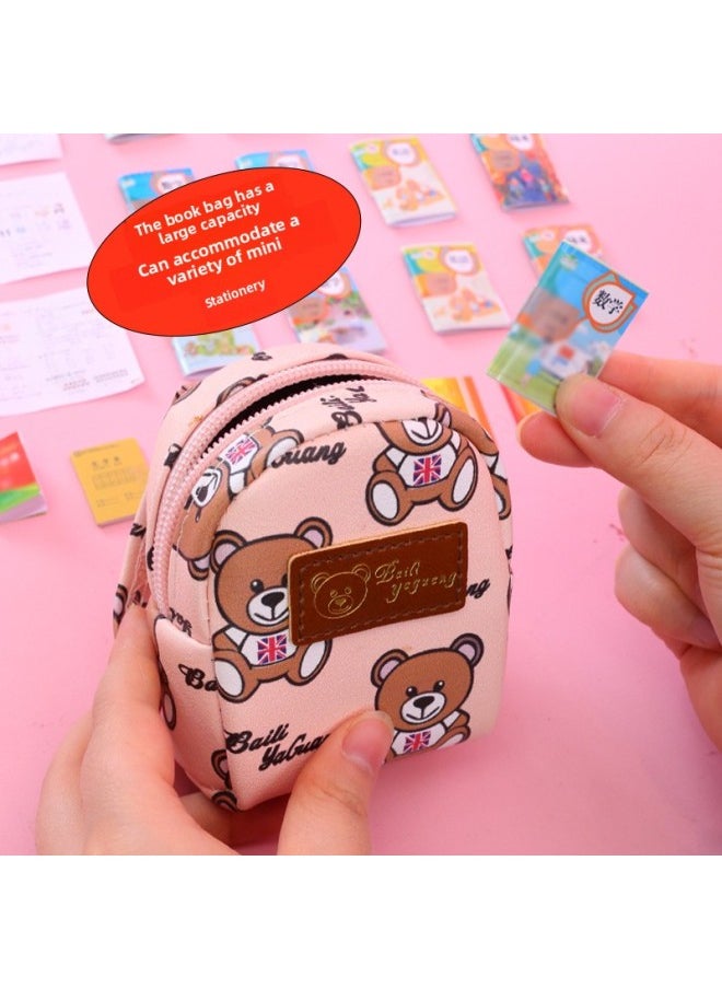 Children's Girls Toys 6-13 Years Old Little People Miniature Mini Stationery 8-12 Girls 10 Years Old Suit-Color:Ordinary [black Bear School Bag] Everything Is Available  - Image 4