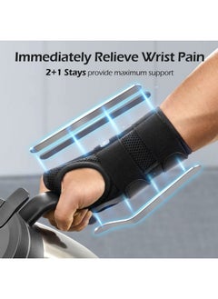 FREETOO Wrist Brace For Carpal Tunnel Relief Night Support , Maximum Support Hand Brace With 3 Stays For Women Men , Adjustable Wrist Support Splint For Right Left Hands For Tendonitis, Arthritis ,  - Image 2