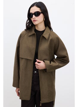 Suede Trench Style Jacket Khaki - pzsku/Z8F79E63FDEAF69C6B7CDZ/45/_/1739889798/54855920-0dae-444d-84b8-09efdeed2ca2