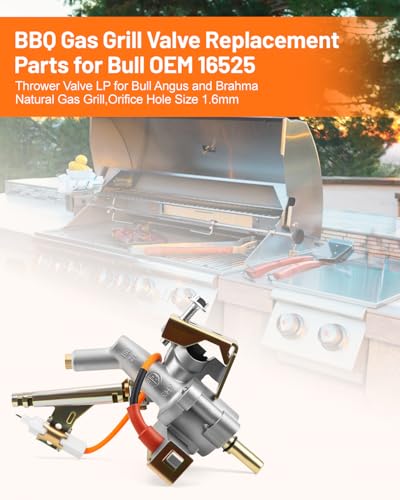 Nahntaipy 16525 Gas Grill Valve Fit for Bull Angus Brahma Summerset Sizzler Fit for Lion Blaze BBQ Island Gas Grill for Natural Gas Hole Size 16mm - Image 3