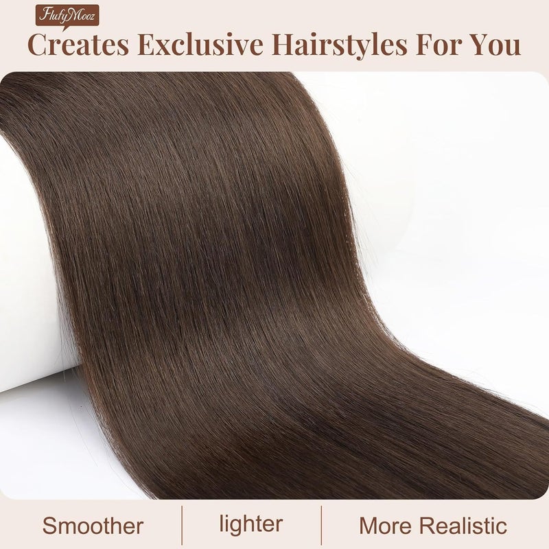 Artifice 5 Clip Straight Clip in Hair Extensions for Women Natural Soft Clip on Extensions Synthetic Thick Hairs for Any Event for Girls Hair Extension Ruby Fusion 30 INCH - Image 5