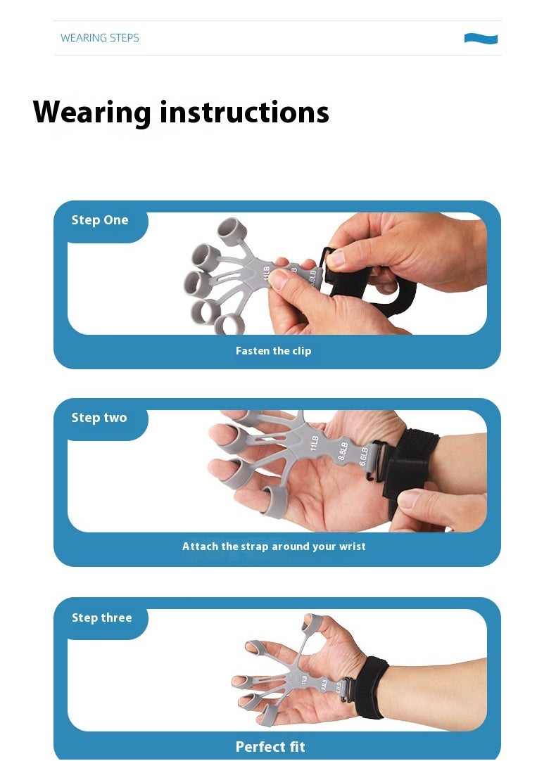 Healife Adjustable Finger Strength Trainer, Hand Gripper with 3 Resistance Levels, Finger Rehabilitation & Grip Exercise Tool for Musicians, Athletes, and Rehabilitation  - Image 4