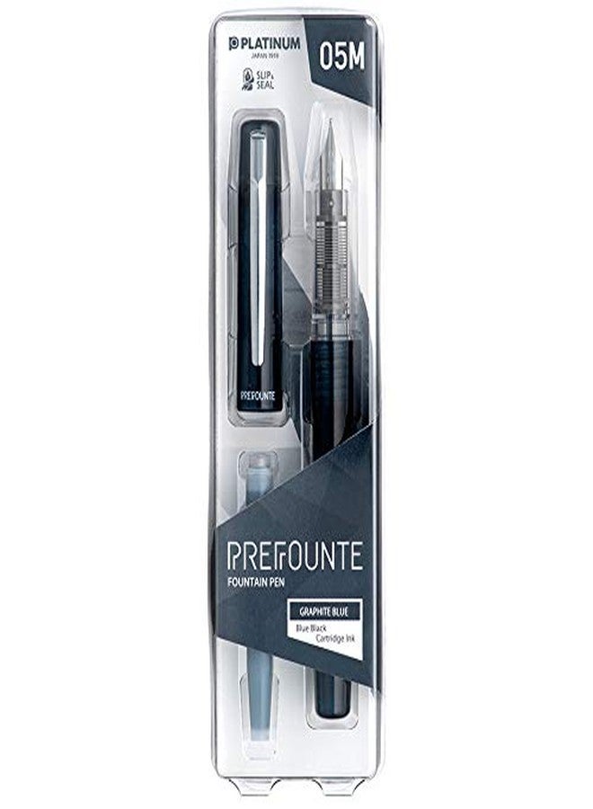 PLATINUM, Fountain Pen - PREFOUNTE (Graphite Blue, 5M) - Image 3