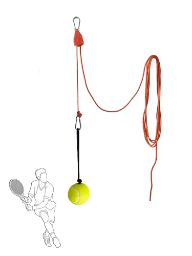 Teknigoo Tennis Swing Trainer with Pulley - Improve Swing & Develop Muscle Memory | Height Adjustable Practice Aid for Home/Court | Training Tools with 13ft Rope for All Ages,Indoor/Outdoor Use - Image 1