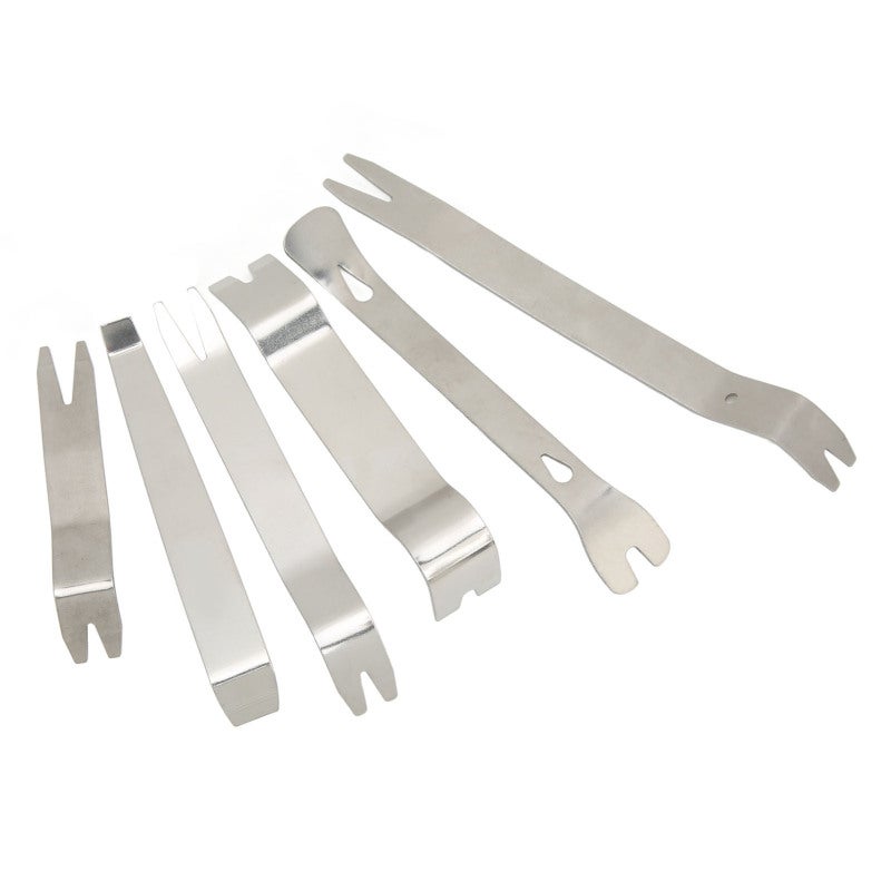Stainless Steel Car Trim Removal Tool Kit 6-Piece - Multipurpose Auto Fastener Removal Tool - Safe Panel Pry Tool for Car Stereo Audio Dashboard Door Panel Repair - Image 3